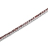 Thumbnail Image 2 of Garnet Line Bracelet Sterling Silver 7.25&quot;