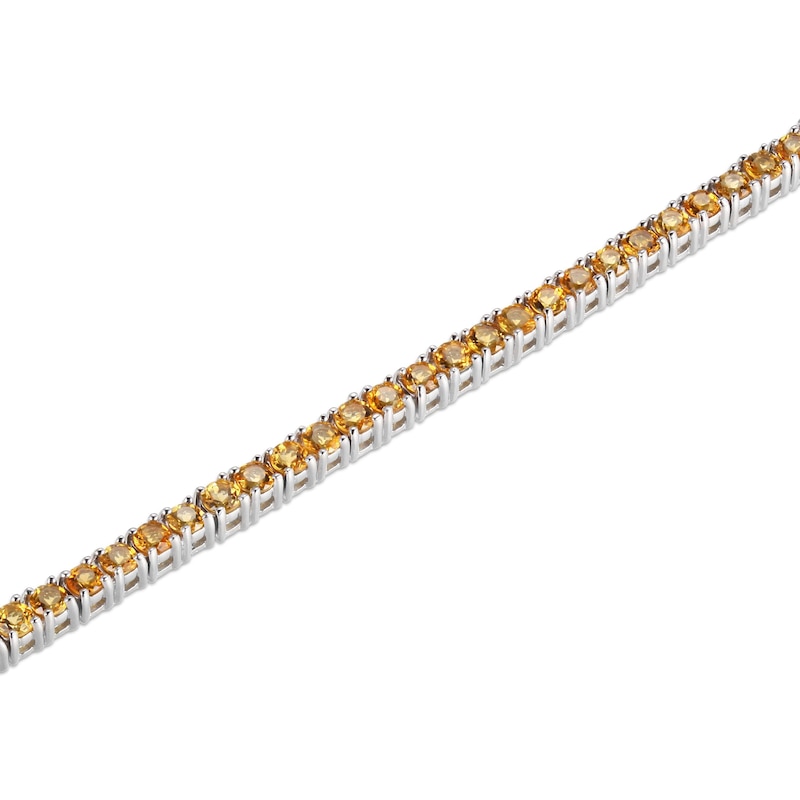 Main Image 2 of Citrine Line Bracelet Sterling Silver 7.25&quot;