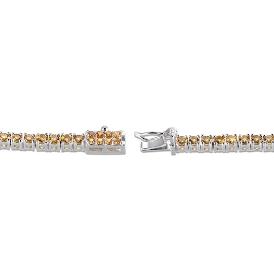 Thumbnail Image 3 of Citrine Line Bracelet Sterling Silver 7.25"
