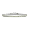 Thumbnail Image 1 of Peridot Line Bracelet Sterling Silver 7.25&quot;
