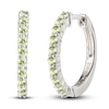 Thumbnail Image 1 of Peridot Dainty Hoop Earrings Sterling Silver