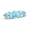 Thumbnail Image 1 of Swiss Blue Topaz Five-Stone Ring Sterling Silver