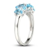 Thumbnail Image 3 of Swiss Blue Topaz Five-Stone Ring Sterling Silver