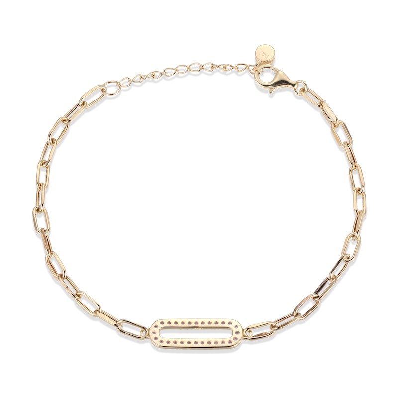Main Image 3 of Amethyst Bracelet 10K Yellow Gold 7.75&quot;