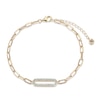 Thumbnail Image 2 of Swiss Blue Topaz Bracelet 10K Yellow Gold 7.75&quot;