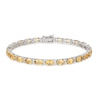 Thumbnail Image 0 of Citrine & White Lab-Created Sapphire Bracelet Sterling Silver 7.25"