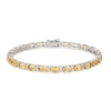 Thumbnail Image 1 of Citrine & White Lab-Created Sapphire Bracelet Sterling Silver 7.25"