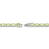 Thumbnail Image 3 of Peridot & White Lab-Created Sapphire Bracelet Sterling Silver 7.25&quot;