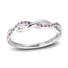 Thumbnail Image 0 of Amethyst Dainty Criss Cross Ring Sterling Silver