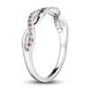 Thumbnail Image 1 of Amethyst Dainty Criss Cross Ring Sterling Silver