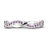 Thumbnail Image 3 of Amethyst Dainty Criss Cross Ring Sterling Silver