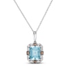 Thumbnail Image 0 of Le Vian Aquamarine Necklace 1/6 ct tw Diamonds 14K Vanilla Gold 18"