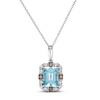 Thumbnail Image 1 of Le Vian Aquamarine Necklace 1/6 ct tw Diamonds 14K Vanilla Gold 18&quot;