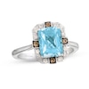 Thumbnail Image 0 of Le Vian Aquamarine Ring 1/6 ct tw Diamonds 14K Vanilla Gold