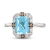Thumbnail Image 2 of Le Vian Aquamarine Ring 1/6 ct tw Diamonds 14K Vanilla Gold