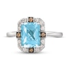 Thumbnail Image 3 of Le Vian Aquamarine Ring 1/6 ct tw Diamonds 14K Vanilla Gold