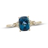 Thumbnail Image 0 of London Blue Topaz Ring 1/20 ct tw Diamonds 10K Yellow Gold