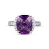 Thumbnail Image 3 of Amethyst & White Lab-Created Sapphire Ring Sterling Silver