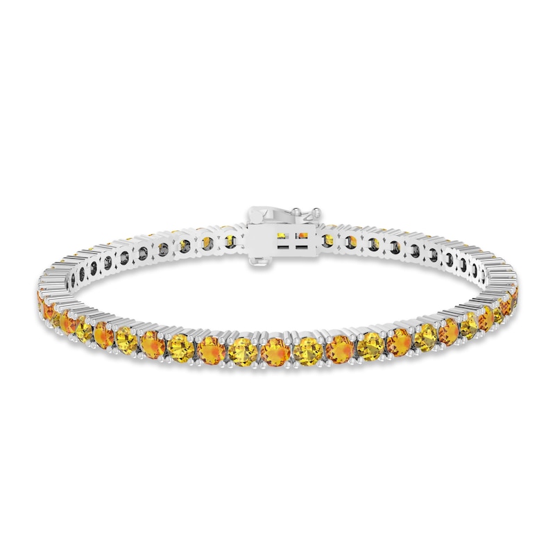 Main Image 1 of Golden & Madeira Citrine Bracelet Sterling Silver 7.25&quot;