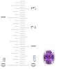 Thumbnail Image 2 of Amethyst Oval Stud Earrings Sterling Silver