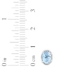 Thumbnail Image 2 of Blue Topaz Oval Stud Earrings Sterling Silver