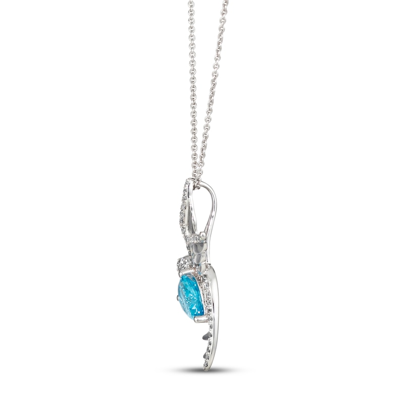 Main Image 2 of Le Vian Blue Topaz Hummingbird Necklace 1/4 ct tw 14K Vanilla Gold 18&quot;
