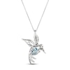 Thumbnail Image 2 of Le Vian Blue Topaz Hummingbird Necklace 1/4 ct tw 14K Vanilla Gold 18"