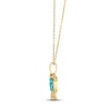 Thumbnail Image 2 of Le Vian Turquoise Elephant Necklace 1/10 ct tw Diamonds 14K Honey Gold 18&quot;