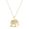 Thumbnail Image 3 of Le Vian Turquoise Elephant Necklace 1/10 ct tw Diamonds 14K Honey Gold 18&quot;
