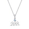 Thumbnail Image 1 of Sky Blue Topaz Aquarius Zodiac Necklace Sterling Silver 18&quot;