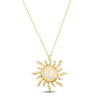 Thumbnail Image 0 of Le Vian Opal Sun Necklace 1/15 ct tw Diamonds 14K Honey Gold 18"