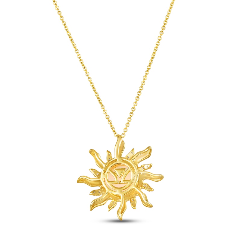 Main Image 3 of Le Vian Opal Sun Necklace 1/15 ct tw Diamonds 14K Honey Gold 18&quot;