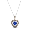 Thumbnail Image 1 of Le Vian Tanzanite Heart Necklace 1/2 ct tw Diamonds 14K Vanilla Gold 18&quot;