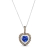 Thumbnail Image 0 of Le Vian Tanzanite Heart Necklace 1/2 ct tw Diamonds 14K Vanilla Gold 18"