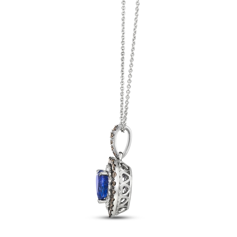 Main Image 2 of Le Vian Tanzanite Heart Necklace 1/2 ct tw Diamonds 14K Vanilla Gold 18&quot;