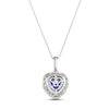 Thumbnail Image 3 of Le Vian Tanzanite Heart Necklace 1/2 ct tw Diamonds 14K Vanilla Gold 18&quot;