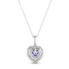 Thumbnail Image 2 of Le Vian Tanzanite Heart Necklace 1/2 ct tw Diamonds 14K Vanilla Gold 18"