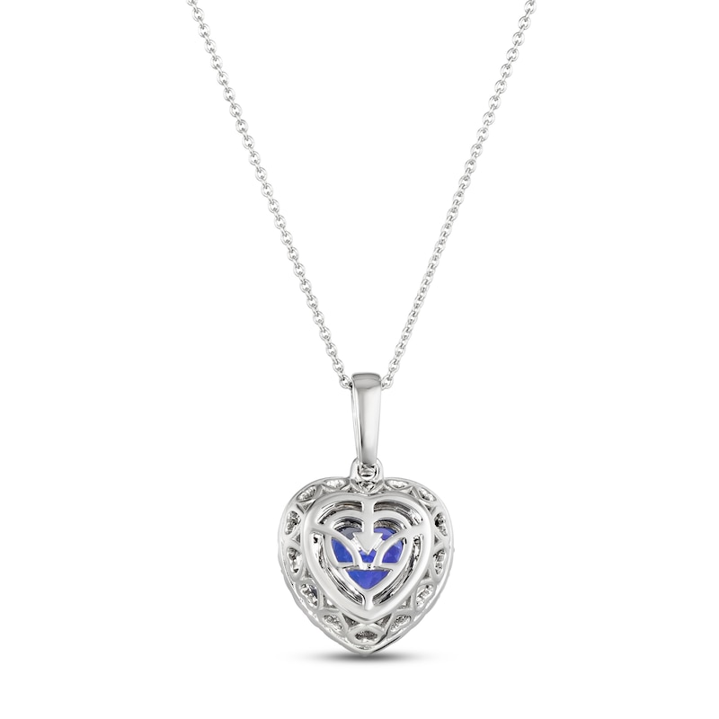 Main Image 3 of Le Vian Tanzanite Heart Necklace 1/2 ct tw Diamonds 14K Vanilla Gold 18&quot;
