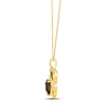 Thumbnail Image 2 of Le Vian Smoky Quartz & Tsavorite Owl Necklace 1/15 ct tw Diamonds 14K Honey Gold 18&quot;