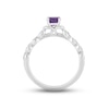 Thumbnail Image 2 of Hallmark Diamonds Amethyst Promise Ring 1/10 ct tw Sterling Silver