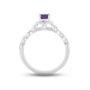 Thumbnail Image 3 of Hallmark Diamonds Amethyst Promise Ring 1/10 ct tw Sterling Silver