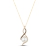 Thumbnail Image 0 of Le Vian Cultured Pearl Necklace 1/4 ct tw Diamonds 14K Honey Gold 18"