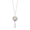 Thumbnail Image 0 of Disney Treasures Up Multi-Gemstone & Diamond Key Necklace 1/10 ct tw Sterling Silver & 10K Yellow Gold 19"