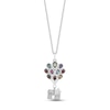 Thumbnail Image 0 of Disney Treasures Up Multi-Gemstone & Diamond Necklace Sterling Silver 17"