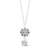 Thumbnail Image 1 of Disney Treasures Up Multi-Gemstone & Diamond Necklace Sterling Silver 17&quot;