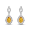 Thumbnail Image 1 of Citrine & White Lab-Created Sapphire Dangle Earrings Sterling Silver