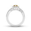Thumbnail Image 3 of Citrine & White Lab-Created Sapphire Ring Sterling Silver