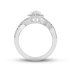 Thumbnail Image 3 of Lab-Created Opal & White Lab-Created Sapphire Ring Sterling Silver
