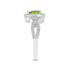 Thumbnail Image 1 of Peridot & White Lab-Created Sapphire Ring Sterling Silver