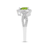 Thumbnail Image 2 of Peridot & White Lab-Created Sapphire Ring Sterling Silver